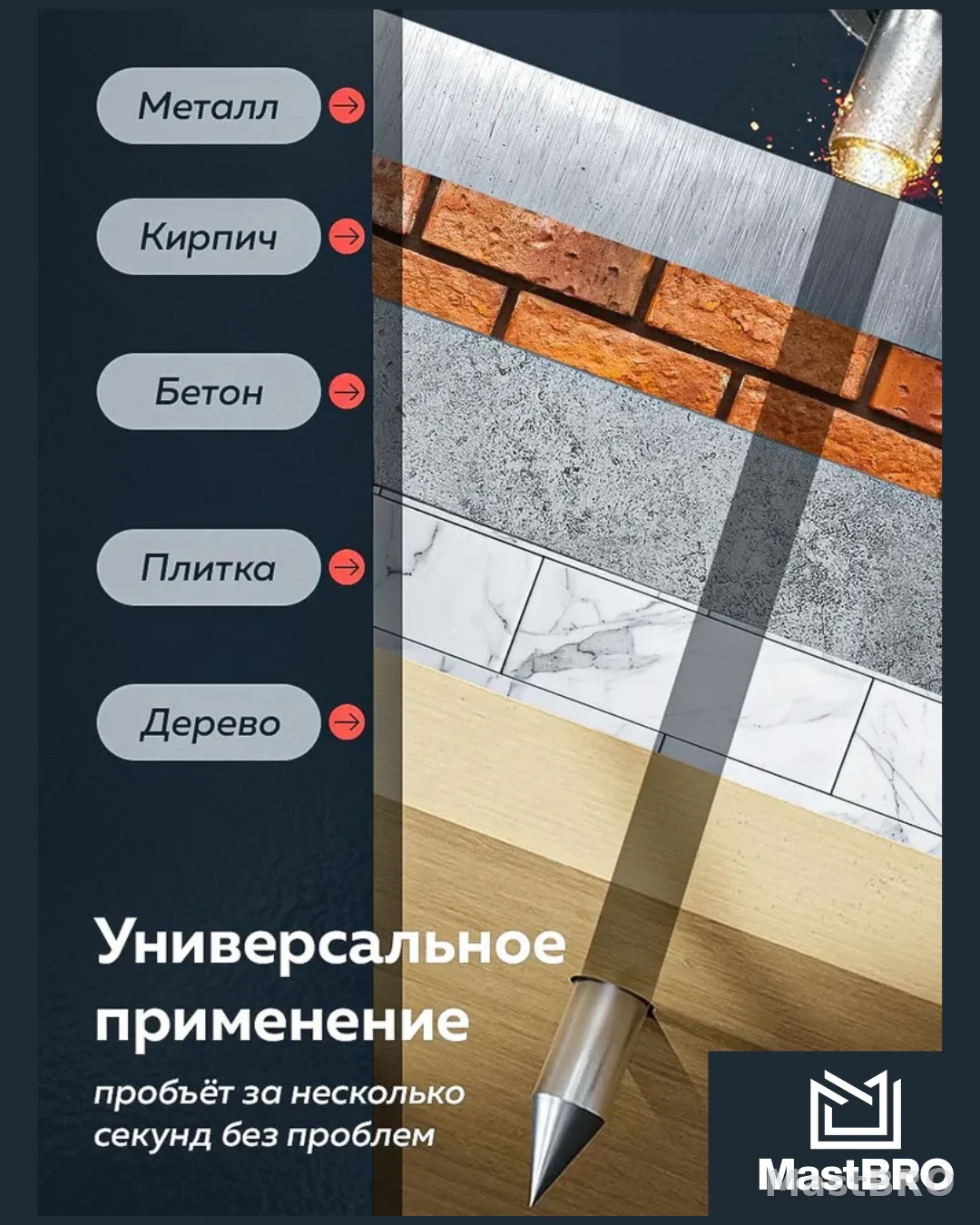 Дюбель 32мм с хомутом 25мм (пороховой)
