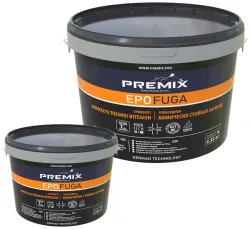PREMIX EPO FUGA (1,25 кг) - Химически стойкая эпоксидная затирка для швов до 15 мм. Серая