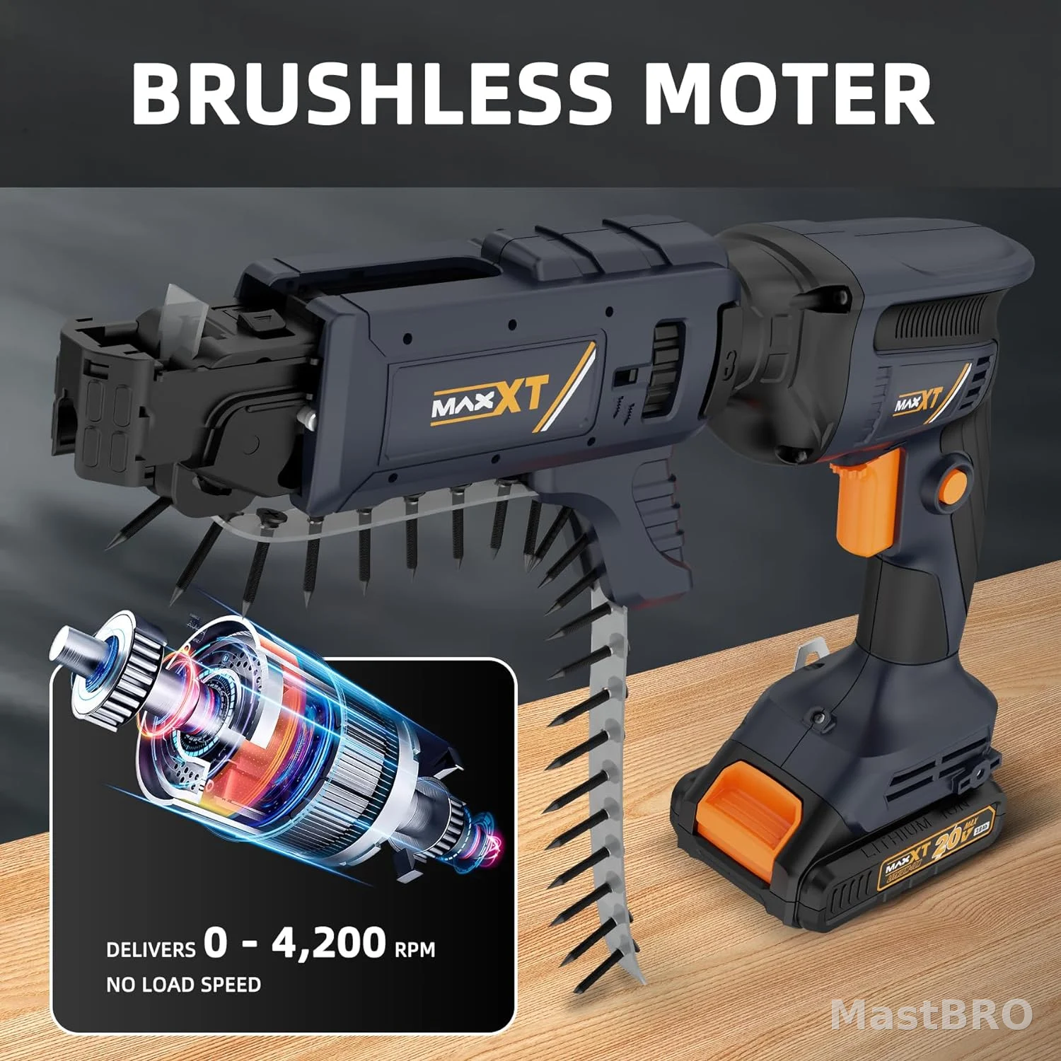 Шуруповерт ленточный BR8504- 1 + P1901