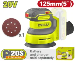 Аккумуляторная бесщеточная эксцентриковая шлифмашина DYLLU 20V (125 мм)