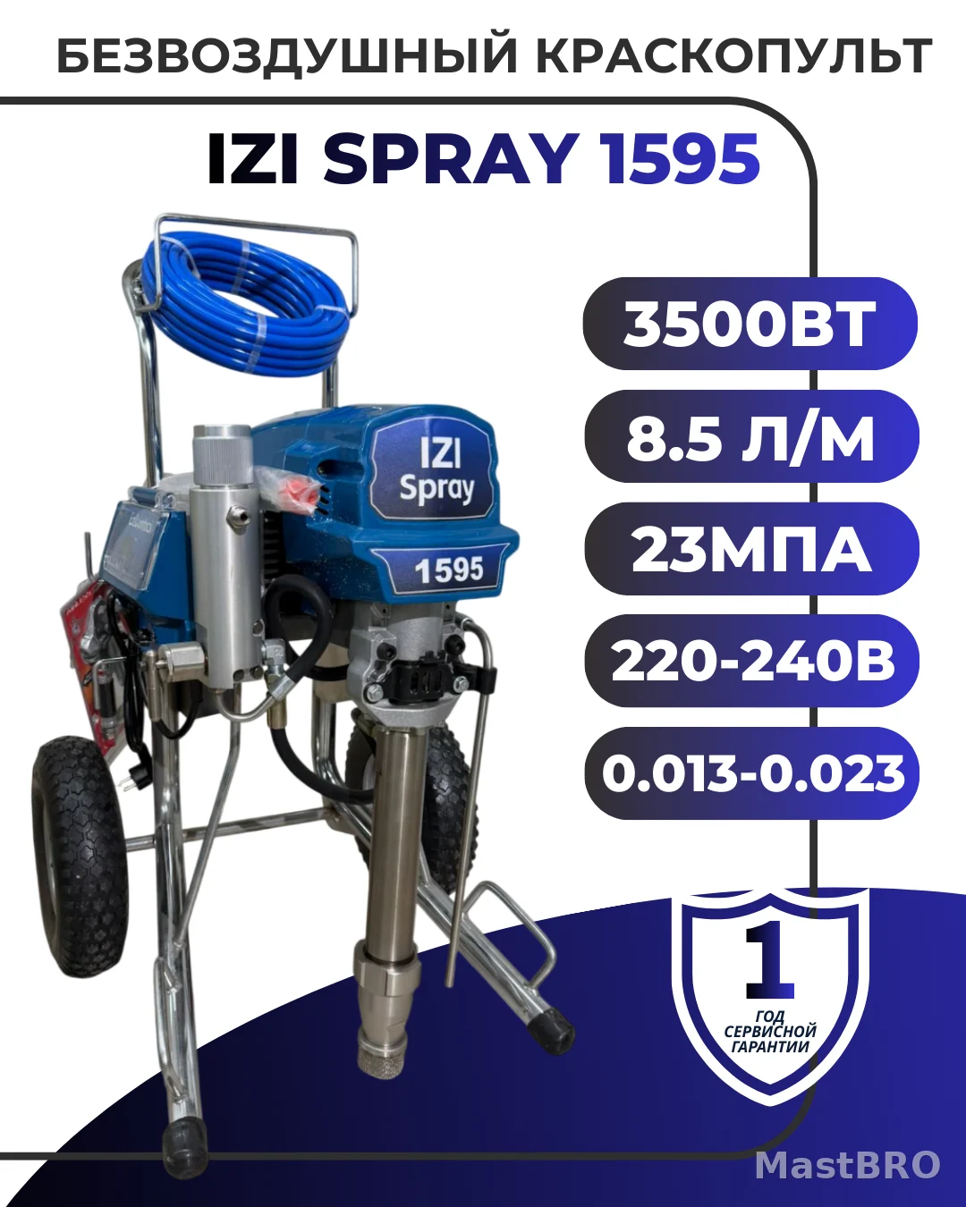 Безвоздушный краскопульт IZI SPRAY 1595